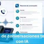 Resumen de conversaciones telefónicas con IA